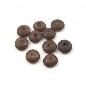 11x4 mm dark brown rondelle wood beads*
